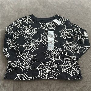 OLD NAVY Toddler Boy Halloween Spiderweb Long sleeve Shirt 4T NWT